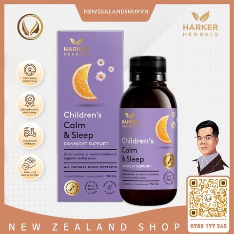 Siro giúp an thần, hỗ trợ ngủ ngon cho trẻ em Harker Herbals Children's Calm & Sleep 150ml