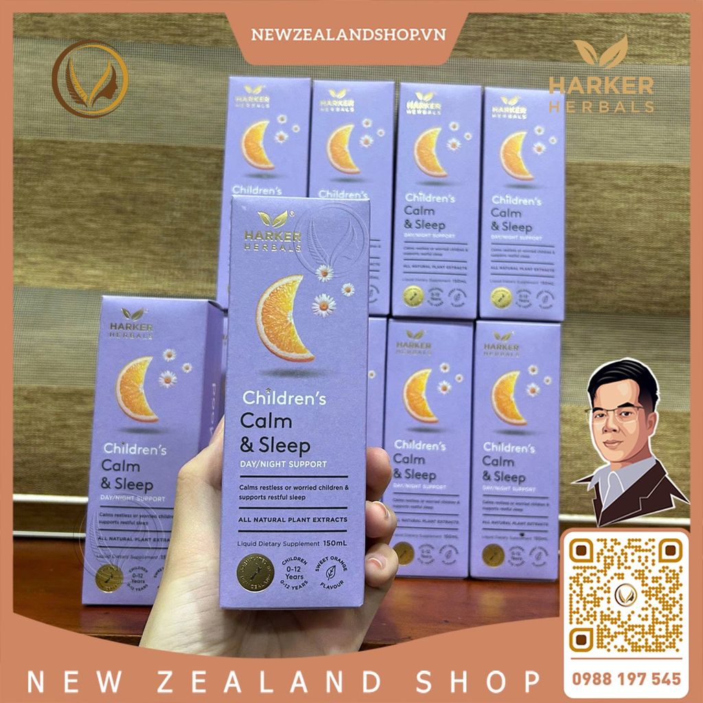 Siro giúp an thần, hỗ trợ ngủ ngon cho trẻ em Harker Herbals Children's Calm & Sleep 150ml