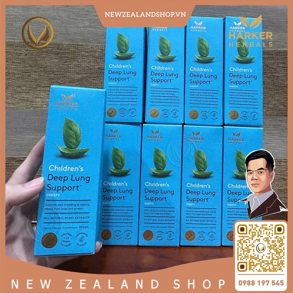 Siro bổ phổi, giảm ho chuyên sâu cho trẻ em Harker Herbals Children’s Deep Lung Support 150ml