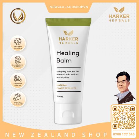 Cao xoa dịu vết thương, phục hồi da khô, môi nứt nẻ và côn trùng cắn Harker Herbals Healing Balm 30ml