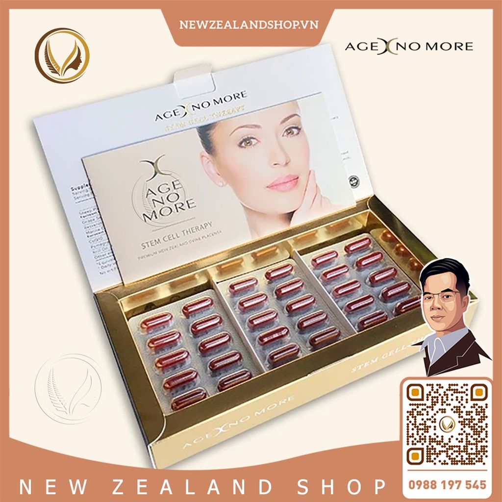 Viên uống nhau thai cừu Age No More Ovine Placenta 13,500mg (60 viên)