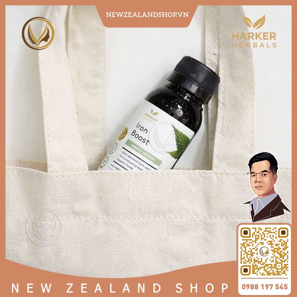 Siro bổ máu, cấp sắt cho mẹ bầu & người thiếu máu Harker Herbals Iron Boost 100ml