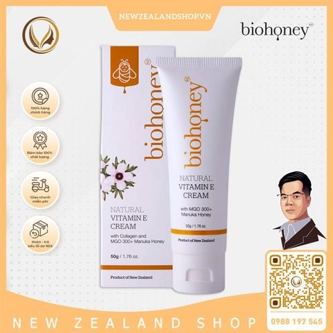 Kem bổ sung vitamin E làm đẹp da Biohoney Natural Vitamin E Cream 50g