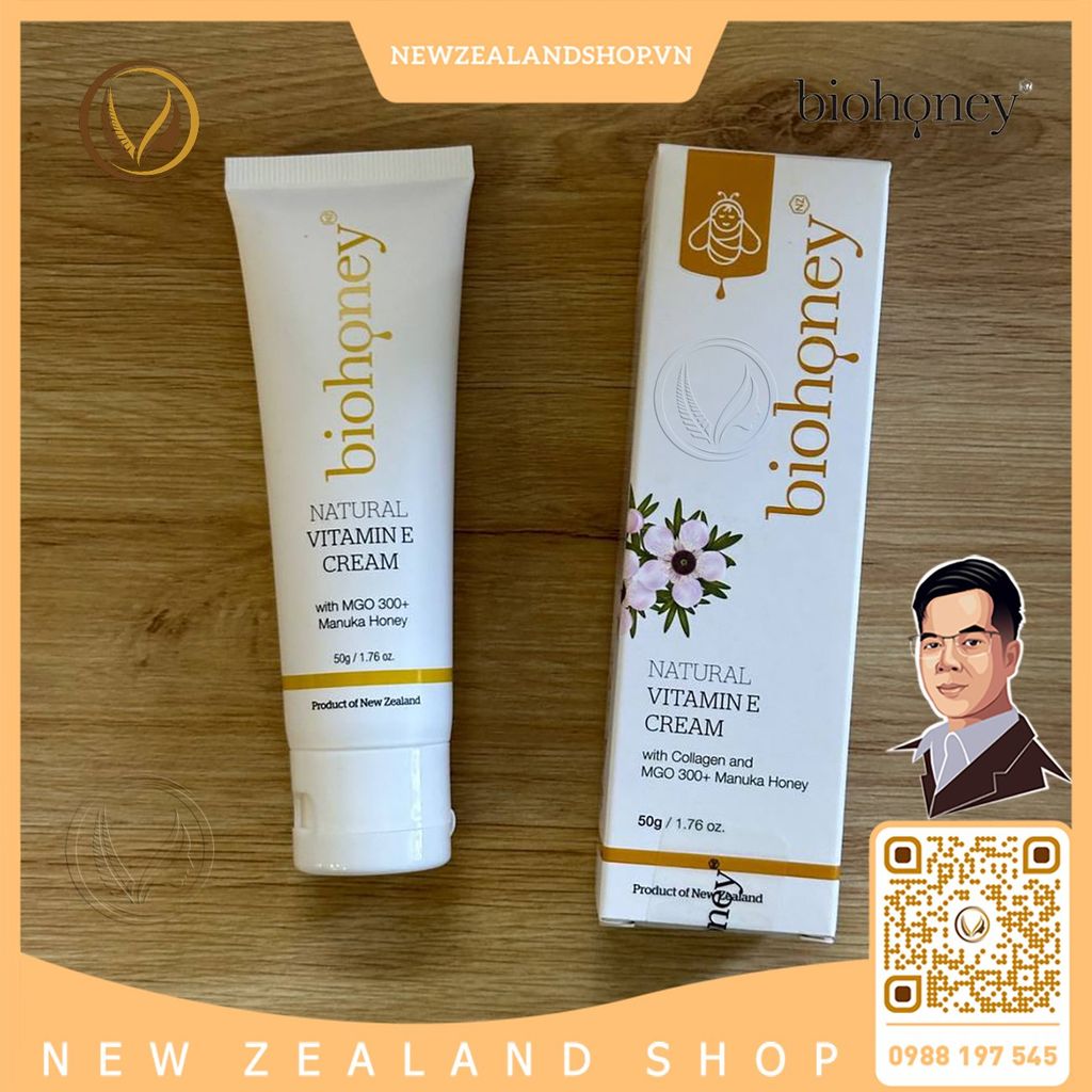 Kem bổ sung vitamin E làm đẹp da Biohoney Natural Vitamin E Cream 50g