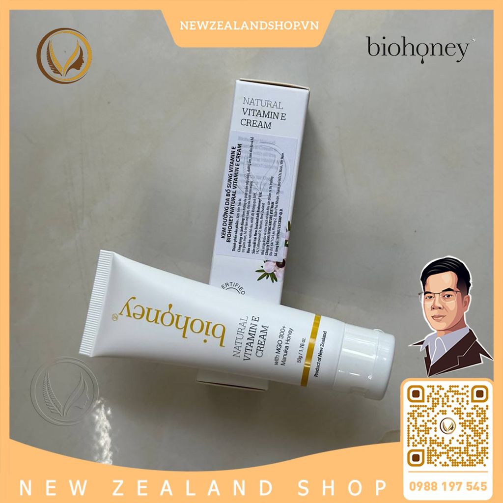Kem bổ sung vitamin E làm đẹp da Biohoney Natural Vitamin E Cream 50g