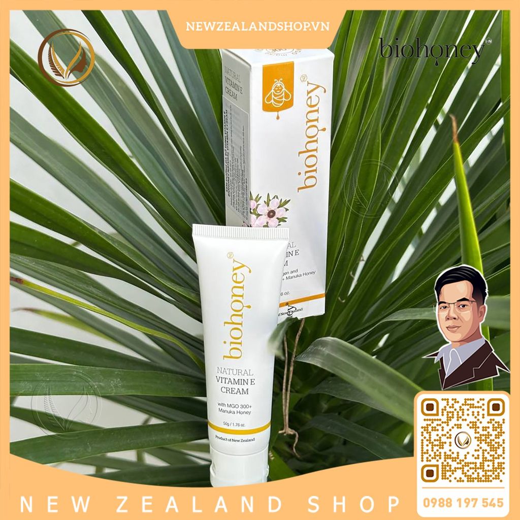 Kem bổ sung vitamin E làm đẹp da Biohoney Natural Vitamin E Cream 50g