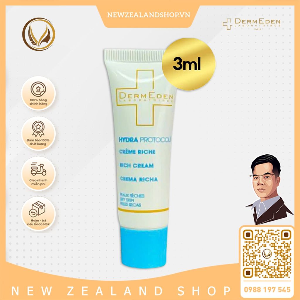 Kem dưỡng da, chống lão hóa chuyên sâu DermEden Hydra Protocole Rich Cream 50ml
