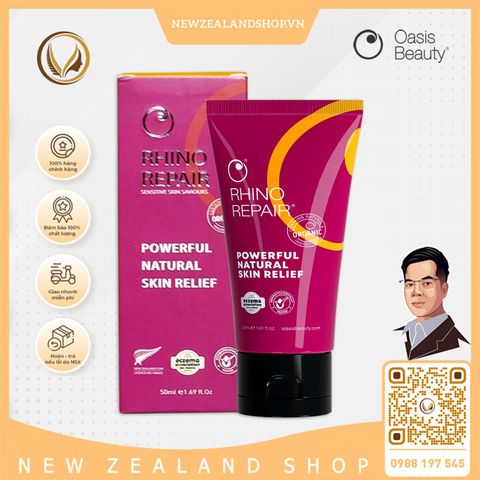 Kem dưỡng ẩm phục hồi da Oasis Beauty Rhino Repair Powerful Natural Skin Relief 50ml