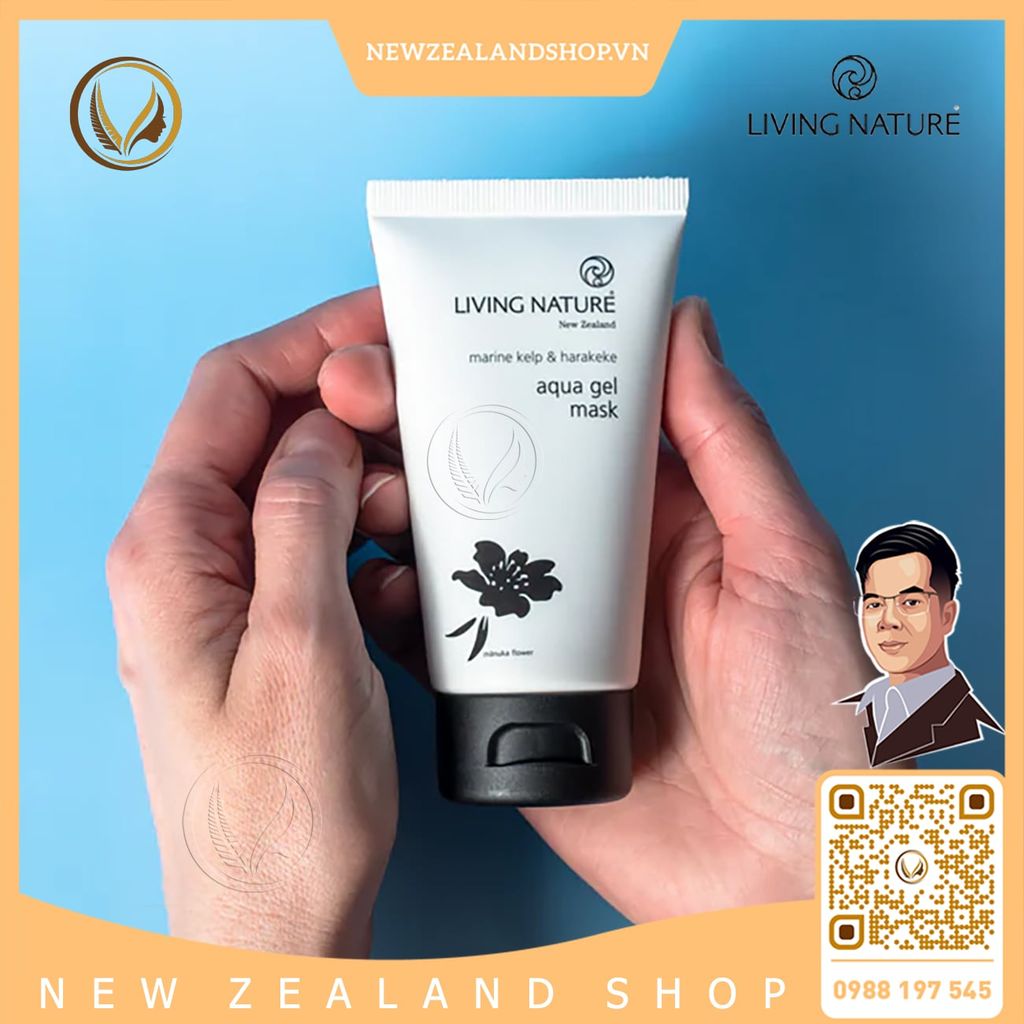 Mặt nạ gel cấp ẩm sâu, phục hồi và làm da căng mọng Living Nature Aqua Gel Mask 75ml
