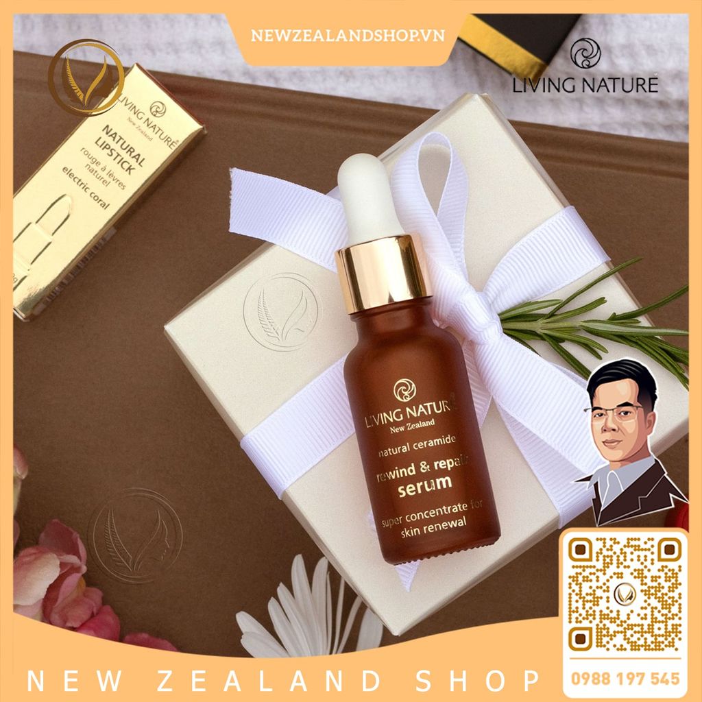 Serum phục hồi và tái tạo da chuyên sâu Living Nature Rewind & Repair Serum 18ml