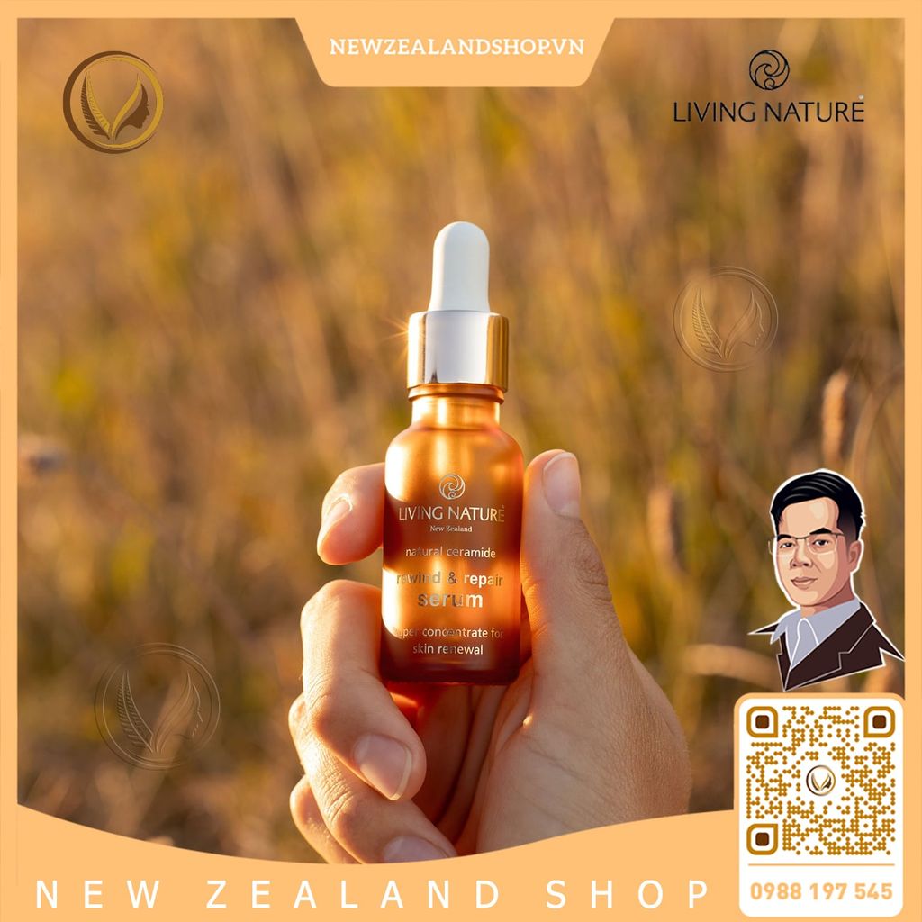 Serum phục hồi và tái tạo da chuyên sâu Living Nature Rewind & Repair Serum 18ml