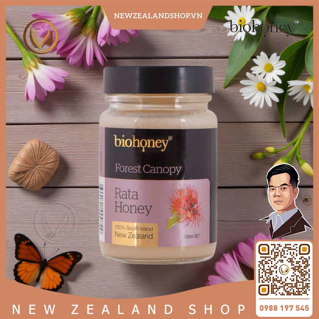 Mật ong hoa Rata rừng nguyên chất Biohoney Forest Canopy Rata Honey 270g