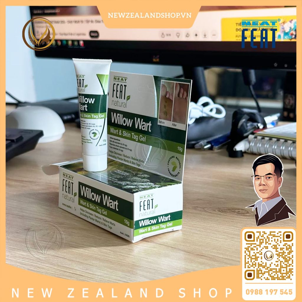Gel trị mụn cóc, mụn thịt và thịt dư Neat Feat Natural Willow Wart And Skin Tag Gel 10g
