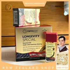 Dầu gió tinh dầu Nhân Sâm Mỹ Nanogize Longevity Special Essential Oil American Ginseng 21ml