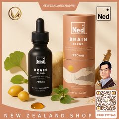 Tinh dầu bổ não, tăng cường trí nhớ, tập trung tỉnh táo Ned Brain Blend 30ml