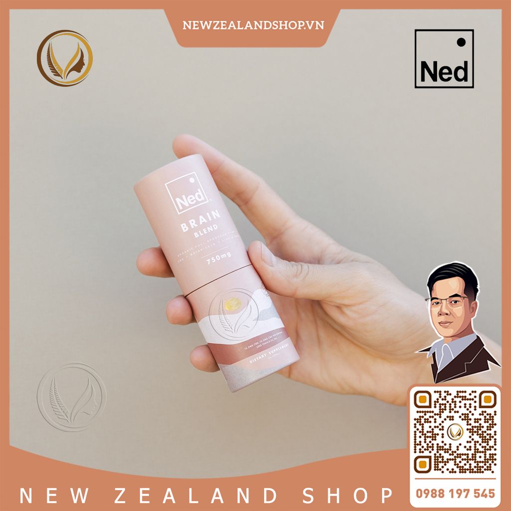 Tinh dầu bổ não, tăng cường trí nhớ, tập trung tỉnh táo Ned Brain Blend 30ml