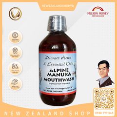 Nước súc miệng mật ong manuka Nelson Honey Alpine Manuka Mouthwash 500ml