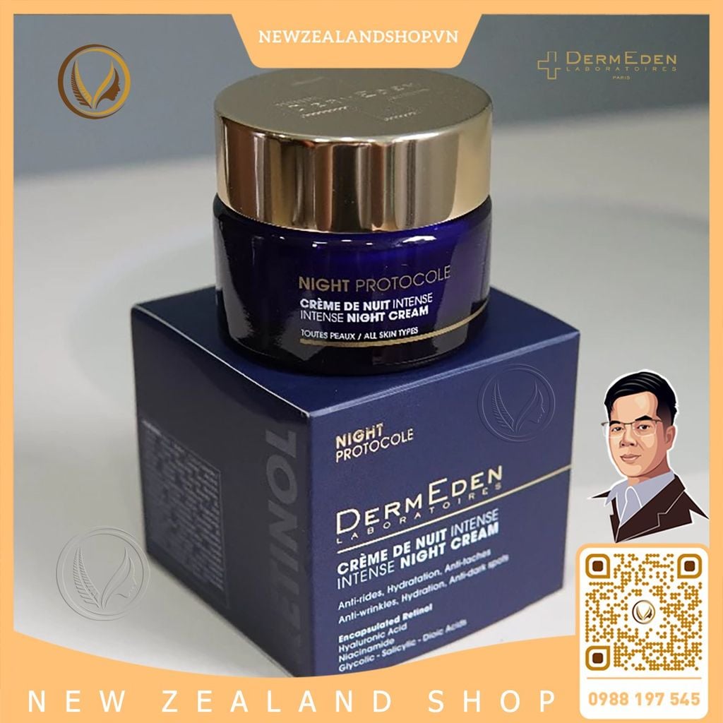 Kem dưỡng sáng da ban đêm DermEden Night Protocole Intense Night Cream 50ml