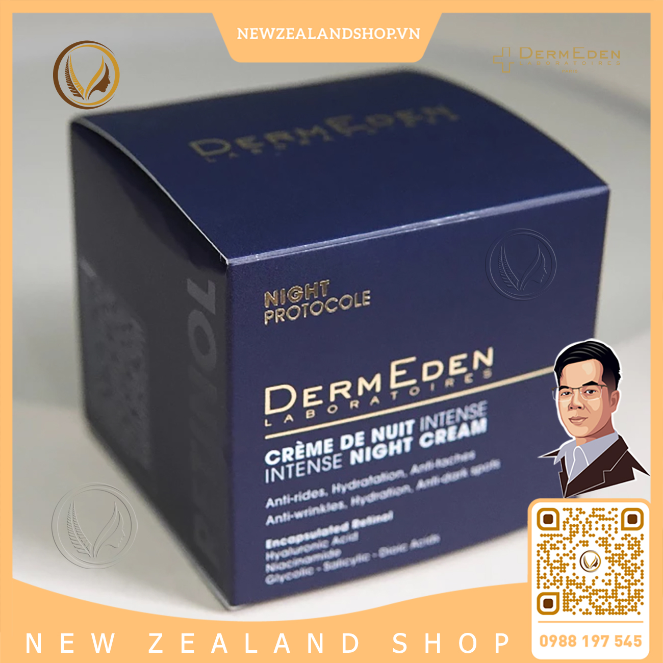 Kem Dưỡng Sáng Da Ban Đêm DermEden Intense Night Cream 50ml