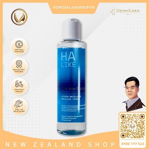 Nước hoa hồng 2 trong 1 DermEden HA-Like Micellar Toner 200ml