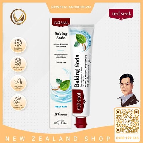 Kem đánh răng baking soda và bạc hà tươi mát Red Seal Baking Soda Toothpaste Fresh Mint 100g