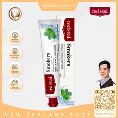 Kem đánh răng dành cho người hút thuốc, hương bạc hà cực mạnh Red Seal Smokers Toothpaste Strong Peppermint 100g