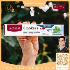 Kem đánh răng dành cho người hút thuốc, hương bạc hà cực mạnh Red Seal Smokers Toothpaste Strong Peppermint 100g
