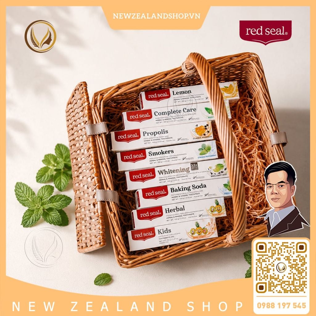 Kem đánh răng dành cho người hút thuốc, hương bạc hà cực mạnh Red Seal Smokers Toothpaste Strong Peppermint 100g