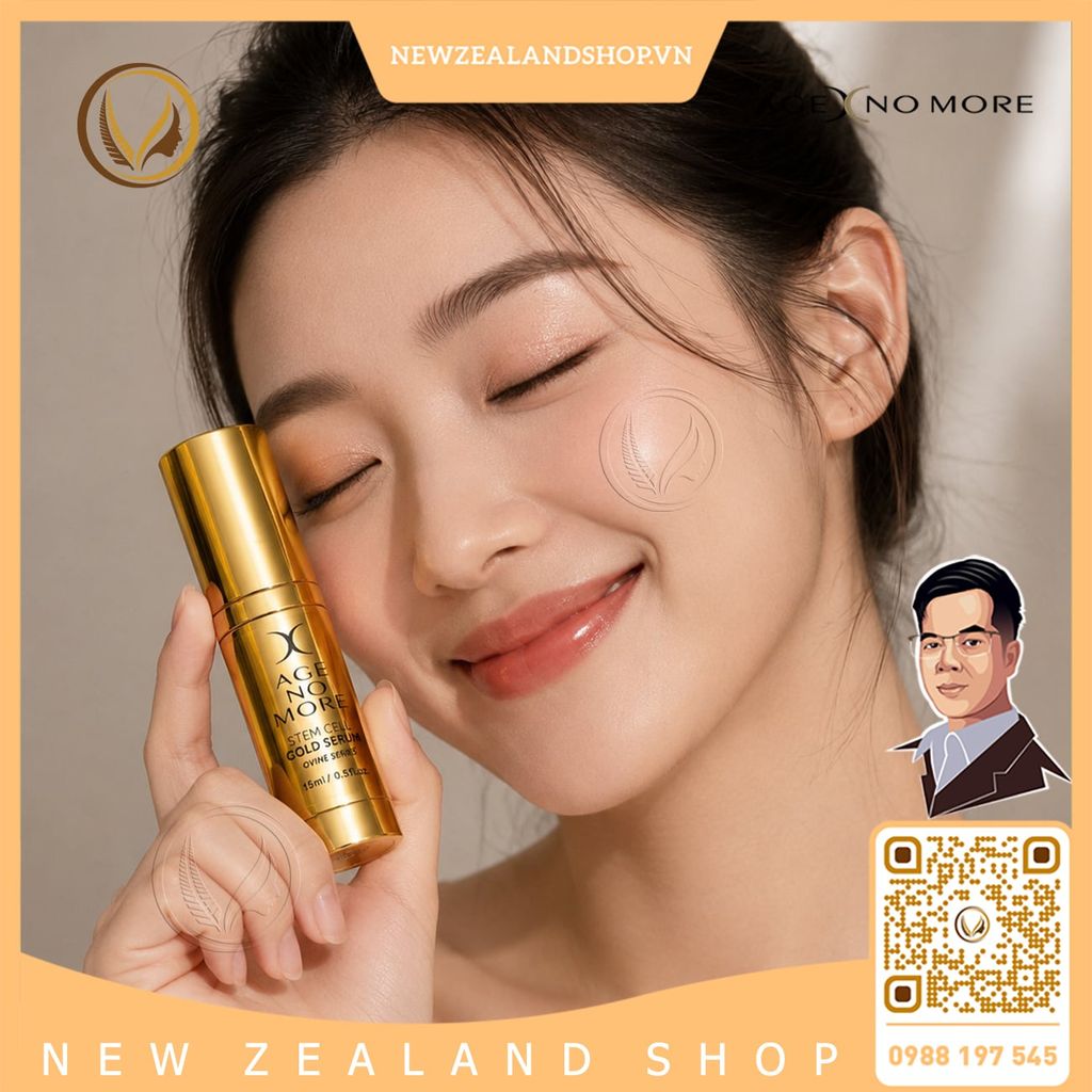 Serum tế bào gốc nhau thai cừu Age No More Stem Cell Gold Serum 15ml