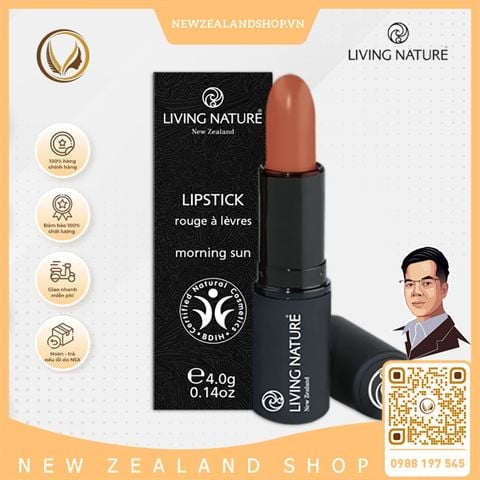 Son môi màu cam đất Living Nature Lipstick Morning Sun 02 (4.0g)