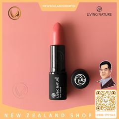 Son môi màu hồng 100% tự nhiên Living Nature Lipstick Laughter 05 (4.0g)