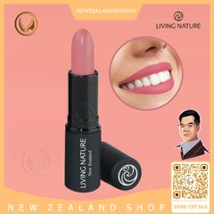 Son môi màu hồng 100% tự nhiên Living Nature Lipstick Laughter 05 (4.0g)