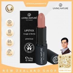 Son môi màu hồng nude 100% tự nhiên Living Nature Lipstick Precious 09 (4.0g)