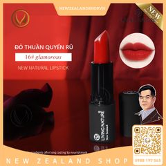Son môi màu đỏ thuần 100% tự nhiên Living Nature Lipstick Glamorous 16 (3.9g)