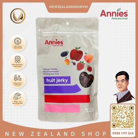 Miếng trái cây sấy dẻo hỗn hợp Annie’s Fruit Jerky 100g - New Zealand