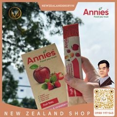 Thanh trái cây sấy dẻo táo & dâu tây Annie’s Apple & Strawberry Fruit Flats 8 thanh x 10g