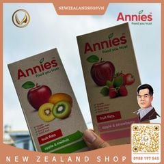 Thanh trái cây sấy dẻo táo & dâu tây Annie’s Apple & Strawberry Fruit Flats 8 thanh x 10g