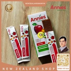 Thanh trái cây sấy dẻo táo & kiwi Annie’s Apple & Kiwifruit Fruit Flats 8 thanh x 10g