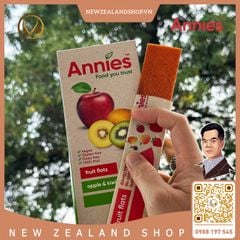 Thanh trái cây sấy dẻo táo & kiwi Annie’s Apple & Kiwifruit Fruit Flats 8 thanh x 10g