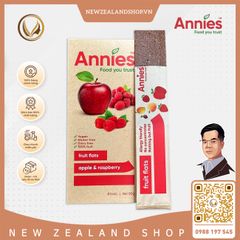 Thanh trái cây sấy dẻo táo & mâm xôi Annie’s Apple & Raspberry Fruit Flats 8 thanh x 10g