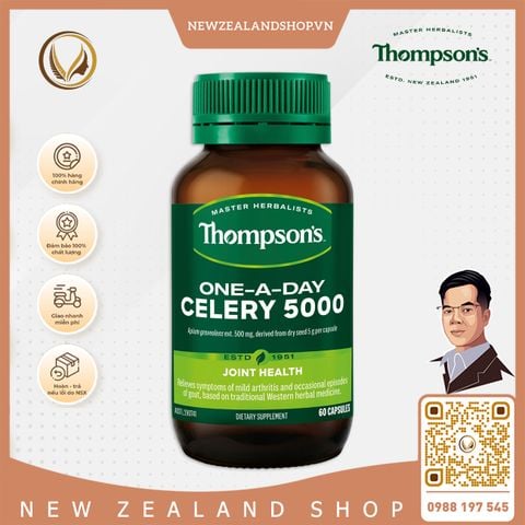 Viên uống giảm đau nhức khớp, giảm đau gout Thompson’s One-A-Day Celery 5000mg 60 viên