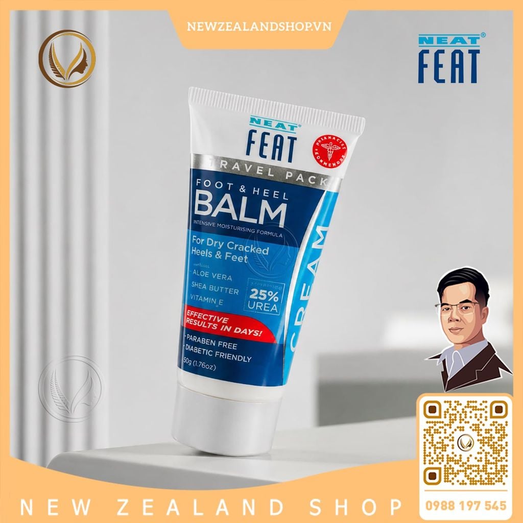 Kem dưỡng và điều trị gót chân nứt nẻ chai sừng Neat Feat Foot & Heel Balm 50g