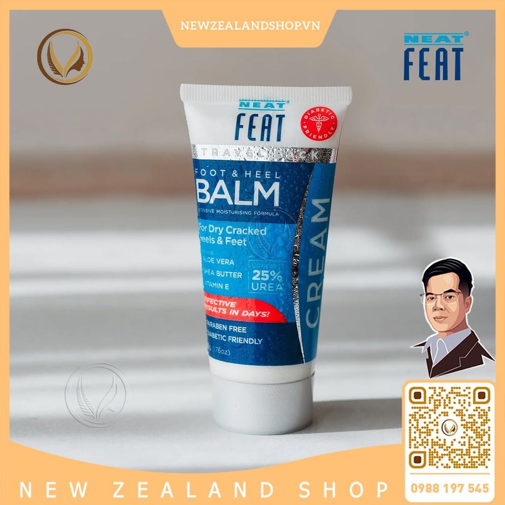 Kem dưỡng và điều trị gót chân nứt nẻ chai sừng Neat Feat Foot & Heel Balm 50g