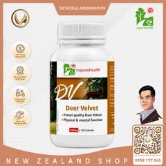 Viên uống nhung hươu bổ thận, tráng dương Nz Pure Health Deer Velvet  30/ 100 viên