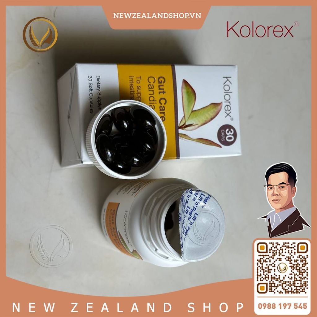 Viên uống điều trị nấm candida, nấm ngứa vùng kín Kolorex Gut Care Candia Balance 30 viên