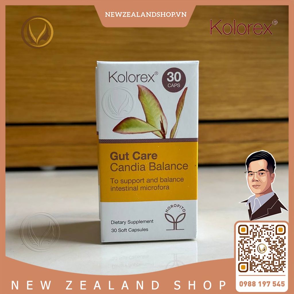 Viên uống điều trị nấm candida, nấm ngứa vùng kín Kolorex Gut Care Candia Balance 30 viên