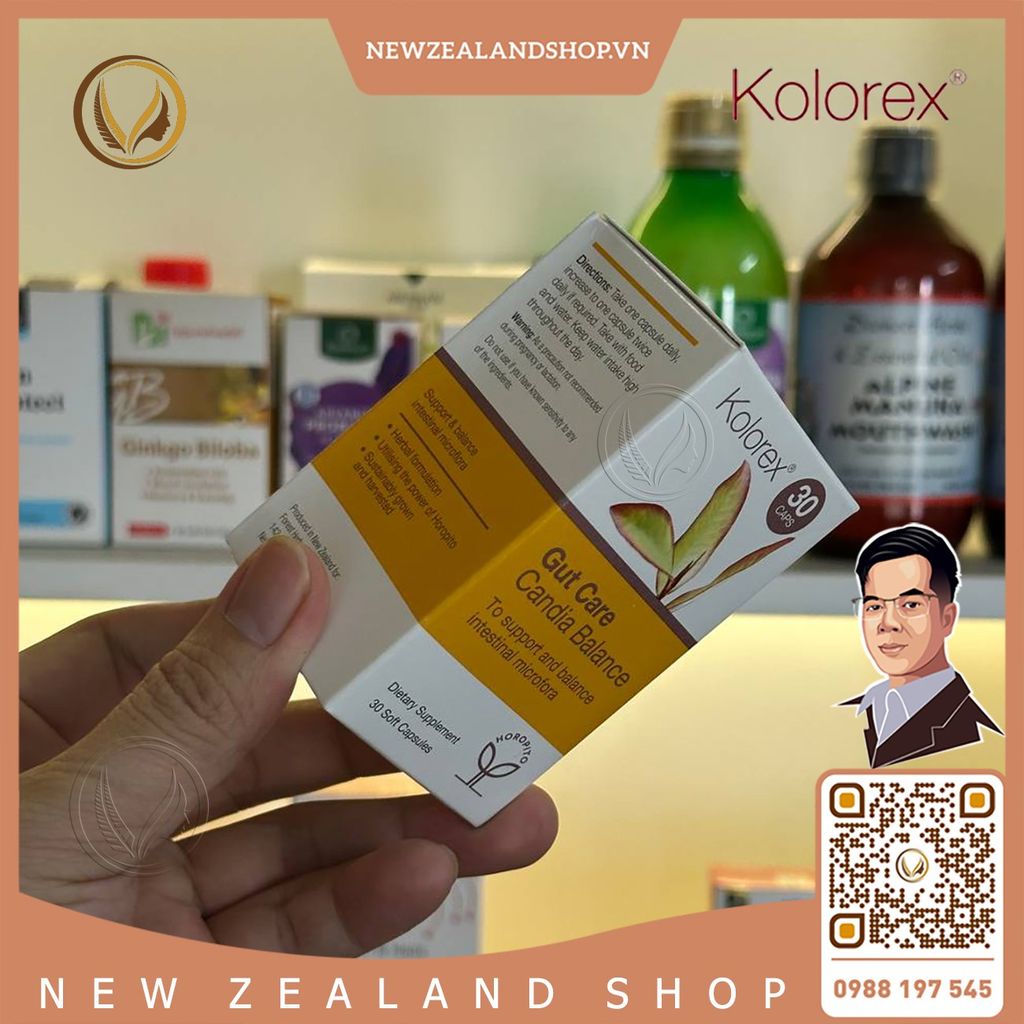 Viên uống điều trị nấm candida, nấm ngứa vùng kín Kolorex Gut Care Candia Balance 30 viên