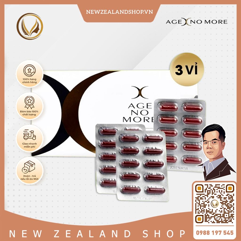 Viên uống tế bào gốc nhau thai hươu Age No More Cervine/ Deer Placenta 20.000MG 60 viên