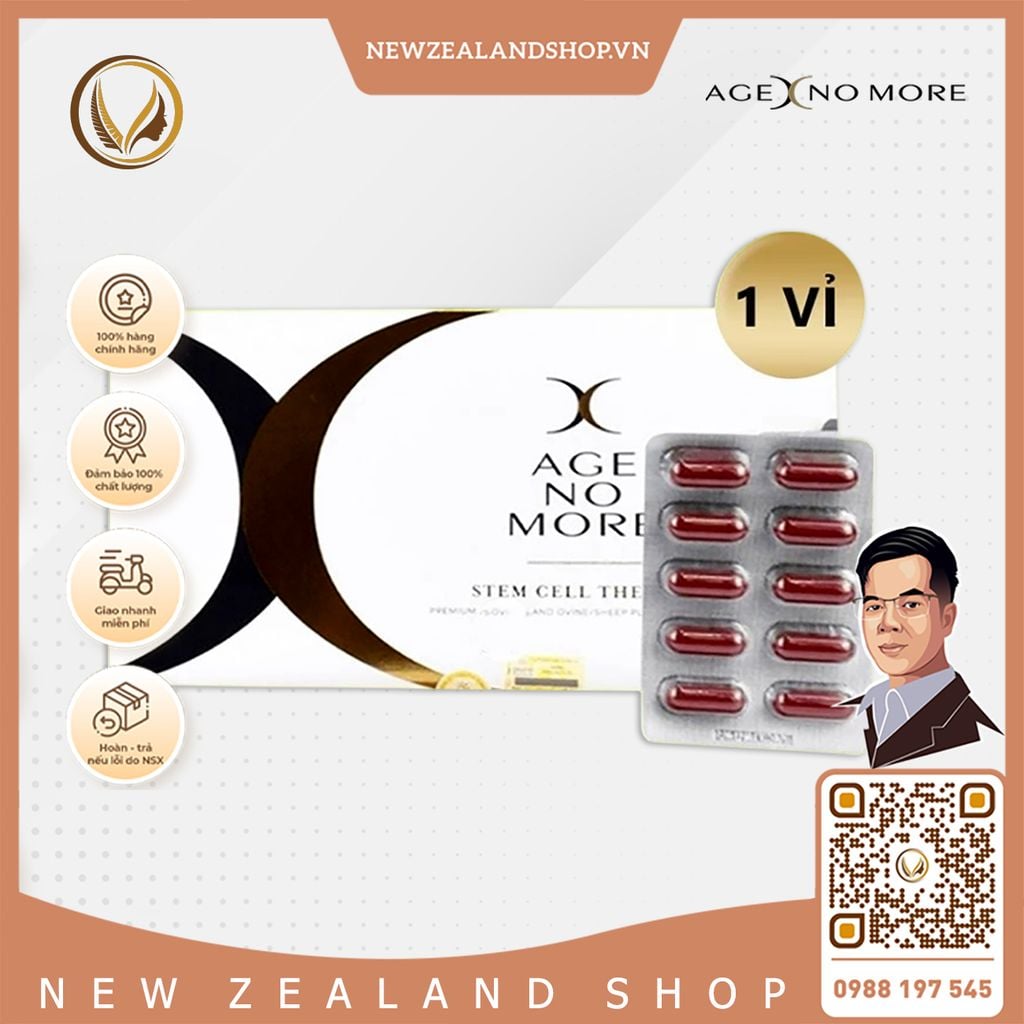 Viên uống tế bào gốc nhau thai cừu Age No More Ovine/ Sheep Placenta 25.000MG 30 viên