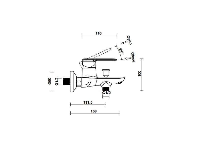 Bộ trộn nổi 2 đường nước ECO Hafele 485.61.039